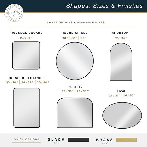 MCS Master & Co. Modern Metal Wall Mirror in Kuwait