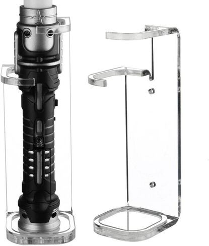 حامل عرض حائطي من MANNIFEN Lightsaber Lightsaber مثبت على الحائط من الأكريليك (قطعة واحدة باللون الأسود) in Kuwait