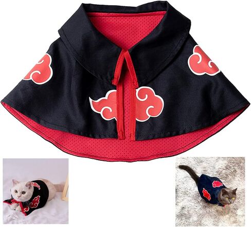 QAQ-COSPLAY Anime Pets Costume Akatsuki Cloak Dog Cat Cosplay Halloween Chirstmas Costume Small in Kuwait