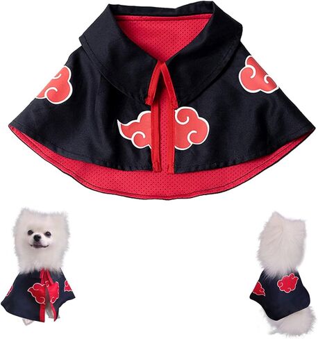 QAQ-COSPLAY Anime Pets Costume Akatsuki Cloak Dog Cat Cosplay Halloween Chirstmas Costume Small in Kuwait