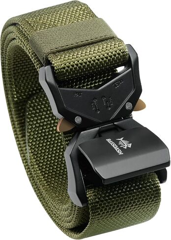 BASSDASH Men's Tactical Belt Military Rigger Work Belt 1.5" Nylon Web with Heavy Duty Quick Release Buckle Hiking Hunting in Saudi Arabia