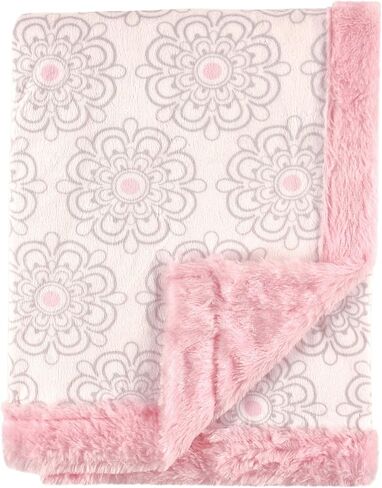 Hudson Baby Unisex Baby Plush Blanket with Furry Binding and Back, Elephant, One Size in Saudi Arabia