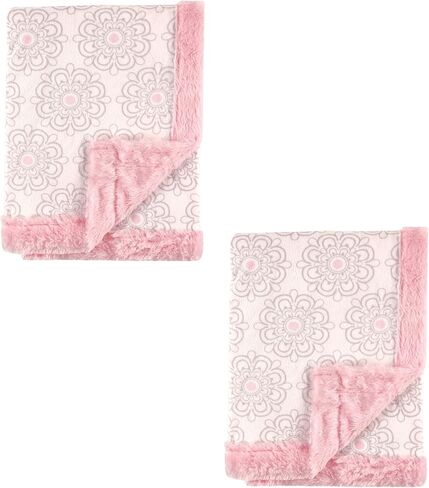 Hudson Baby Unisex Baby Plush Blanket with Furry Binding and Back, Elephant, One Size in Saudi Arabia