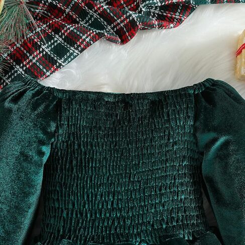 FYMNSI الأخت الكبرى الأخت الصغيرة ملابس عيد الميلاد المتطابقة للأطفال المخملية نيسيي رومبير توتو فستان طفلة عيد الميلاد الملابس in Kuwait