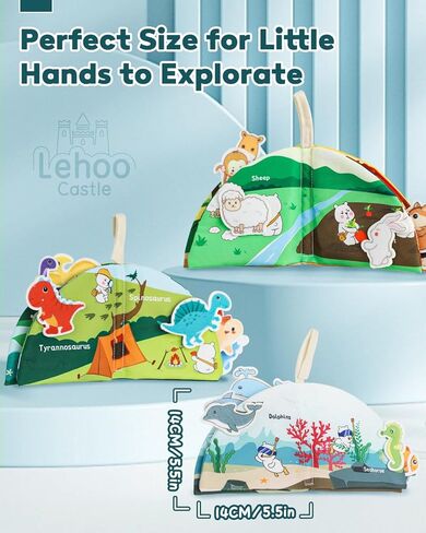 كتب Lehoo Castle للأطفال من عمر 0 ​​إلى 6 أشهر، 3 قطع كتب ناعمة للأطفال الرضع ذات التجعيد، ألعاب الأطفال من عمر 6 إلى 12 شهرًا، ألعاب عربة الأطفال الحسية للتعلم المبكر، ألعاب الأطفال حديثي الولادة in Kuwait