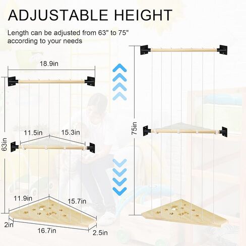 Stuffed Animal Storage Wall Mount, Plushie Toy Storage Organizer, Stuffed Animal Holder with Adjustable Cord, Nursery Corner Shelf for Stuffed Animal Organizer, Wall Hanging Toy Organizer for Playroom in Kuwait