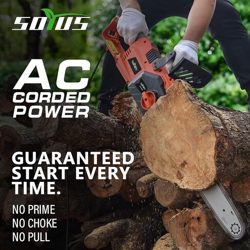 منشار كهربائي SOYUS، منشار كهربائي سلكي 18 بوصة 15 أمبير، منشار كهربائي منخفض الارتداد 15 متر/الثانية لقطع خشب الأشجار، توتر سلسلة بدون أدوات in Kuwait