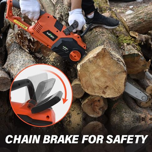 منشار كهربائي SOYUS، منشار كهربائي سلكي 18 بوصة 15 أمبير، منشار كهربائي منخفض الارتداد 15 متر/الثانية لقطع خشب الأشجار، توتر سلسلة بدون أدوات in Kuwait