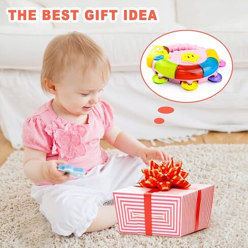 ألعاب الأطفال من OKREVIEW من 6 إلى 12 شهرًا - جرس نشاط خشخيشات للأطفال، لعبة خشخيشات موسيقية للأطفال مع أوضاع إضاءة أغنية موسيقية متعددة، ألعاب أطفال من عمر 6 إلى 12 شهرًا، هدايا عيد الميلاد والكريسماس للأولاد والبنات in Kuwait
