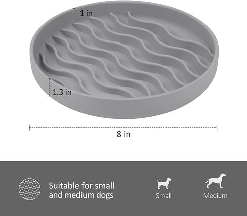 كيشير اوعية طعام بطيئة للكلاب مع بساط طعام، وعاء سيليكون بطيء التغذية للقطط مع اكواب شفط للسلالات الصغيرة والمتوسطة، تصميم غير قابل للانزلاق، يقلل من الملل والقلق، خالي من BPA in Kuwait