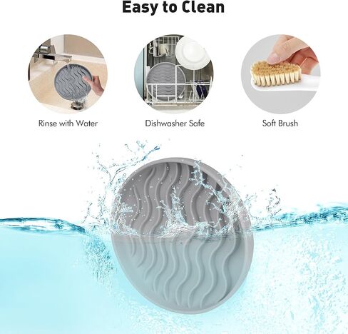 كيشير اوعية طعام بطيئة للكلاب مع بساط طعام، وعاء سيليكون بطيء التغذية للقطط مع اكواب شفط للسلالات الصغيرة والمتوسطة، تصميم غير قابل للانزلاق، يقلل من الملل والقلق، خالي من BPA in Kuwait