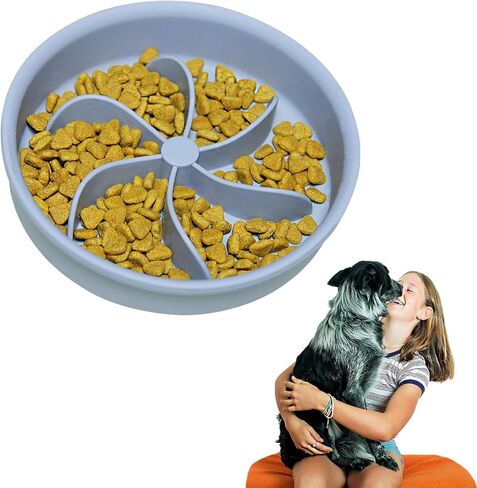 Slow Feeder Dog Bowls,Dog Food Bowls for Small Breed,Cat Bowl, Silicone Dog Bowl,Slow Feeding Dog Bowl Insert, Dog Food Slow Feeder Bowl, Slows Down Pets Eating, Healthy Diet Bowl in Saudi Arabia