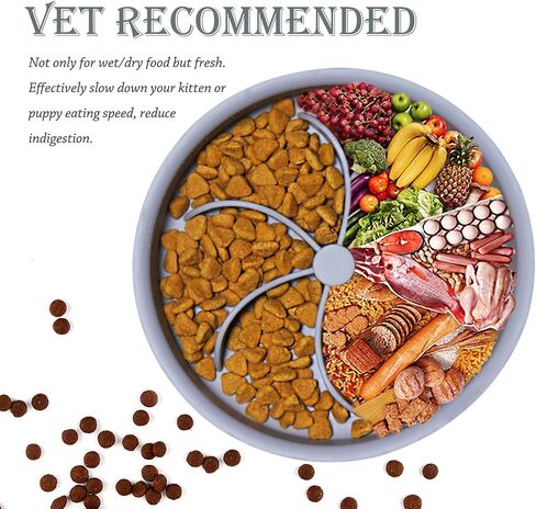 Slow Feeder Dog Bowls,Dog Food Bowls for Small Breed,Cat Bowl, Silicone Dog Bowl,Slow Feeding Dog Bowl Insert, Dog Food Slow Feeder Bowl, Slows Down Pets Eating, Healthy Diet Bowl in Saudi Arabia