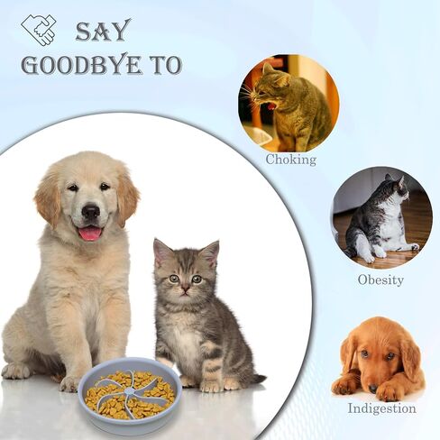 Slow Feeder Dog Bowls,Dog Food Bowls for Small Breed,Cat Bowl, Silicone Dog Bowl,Slow Feeding Dog Bowl Insert, Dog Food Slow Feeder Bowl, Slows Down Pets Eating, Healthy Diet Bowl in Saudi Arabia