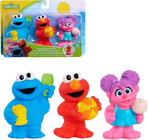Sesame Street Floating Fun Friends 3-Piece Set Water Squirters Bath and Pool Toys, Officially Licensed Kids Toys for Ages 2 Up by Just Play in Saudi Arabia