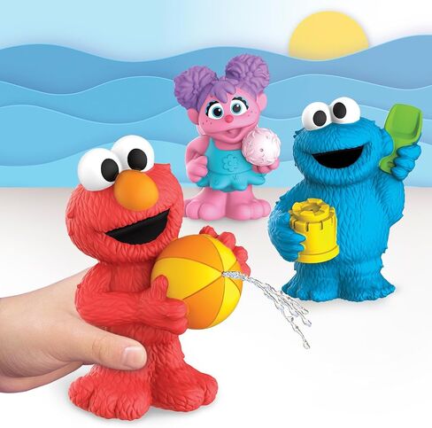 Sesame Street Floating Fun Friends 3-Piece Set Water Squirters Bath and Pool Toys, Officially Licensed Kids Toys for Ages 2 Up by Just Play in Saudi Arabia