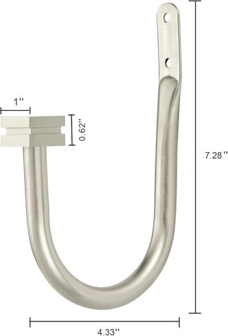 حوامل ستائر، 2 حزمة من حوامل الستائر المعدنية مع تيجان مربعة مثبتة على الحائط، ستائر ستائرية مزخرفة، حامل ستائر للنافذة، نيكل غير لامع in Kuwait