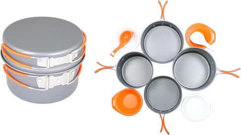 Gas One Anodizing Aluminum Cook Set (3-5 people) - Outdoor cooking/Hiking/Backpacking cookware in Kuwait