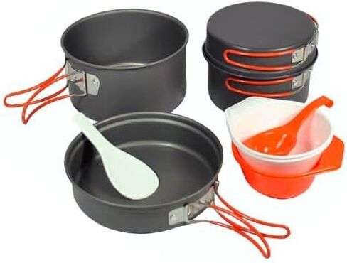 Gas One Anodizing Aluminum Cook Set (3-5 people) - Outdoor cooking/Hiking/Backpacking cookware in Kuwait