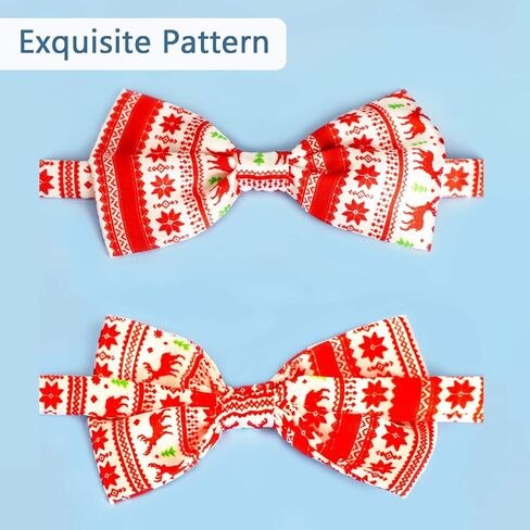 Segarty Puppy Bow Ties, 10 PCS Dog Bowtie Collar Bulk Holiday Cat Collar Grooming Bows for Pet Photography Festival Party Neck Wear Gift, Cute and Plaid Patterned in Kuwait