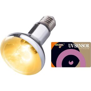 WACOOL مصباح الحرارة للزواحف UVA UVB ضوء الزواحف الكل في واحد، محاكاة كامل الطيف لمبة أشعة الشمس للزواحف البرمائية السلحفاة ثعبان أبو بريص التنين الملتحي استخدام + بطاقة مستشعر UVB قطعة واحدة in Kuwait