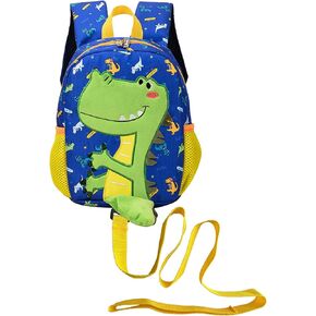 DB Dinosaur Toddler Mini Backpack with Leash,Children Kid Leash Backpack for Boys Girls,Baby Harness Bookbag