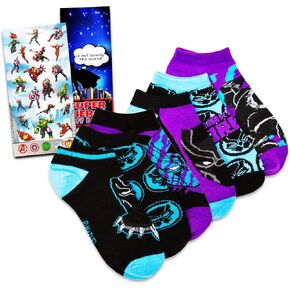 مجموعة جوارب Marvel Black Panther للأطفال - مجموعة جوارب Black Panther - عبوة من 6 جوارب Black Panther للأطفال والأطفال الصغار والأطفال والأولاد والبنات (ملابس وإكسسوارات) in Kuwait