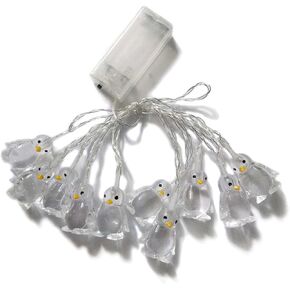 1.65M 10LEDs Decorative Penguin Shape Fairy Romantic Night Lamp Mood Night Light for Home Bedroom Wedding Party Babyroom Child(RGB Color Changing) in Kuwait