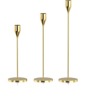 Tapered Candlestick Holders Set of 12, Tall Candle Holder Bulk for Long Candles, Candelabra Fits 3/4 Inches Pillar Candle &Led Candles, Decor Centerpieces for Wedding, Dinning, Party Table Manners