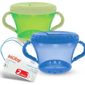 Nuby 2-Pack Snack Keepers, Blue and Green in Saudi Arabia