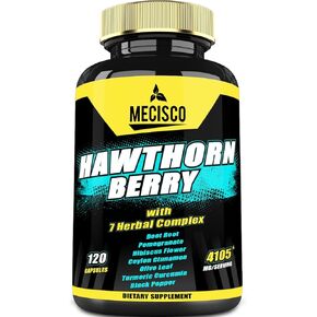 8 في 1 مستخلص توت الزعرور 4105 مجم - 120 كبسولة تكفي لمدة 4 أشهر - جذر البنجر، الرمان، زهرة الكركديه، قرفة سيلان، أوراق الزيتون والمزيد - مكملات دعم القلب وارتفاع ضغط الدم in Kuwait