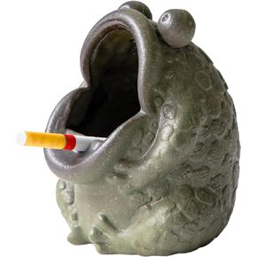 HEER Ceramic Ashtray for Cigarettes, Cute Funny Toad Frog Shape Ash Tray Set for Indoor Outdoor, Windproof Desktop Smoking Ash Holder for Smokers, Vintage Cool Home Office Decoration. in Saudi Arabia