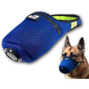 قناع فلتر الهواء K9 Mask® للكلاب مع عبوات فلتر الهواء الممتازة PM2.5 "التنفس الشديد" - أزرق (كبير) in Kuwait