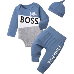 Oranchids الوليد بيبي بوي الملابس اللون كتلة إلكتروني طباعة طويلة الأكمام رومبير السراويل قبعة الخريف الشتاء وتتسابق 3 قطعة in Kuwait