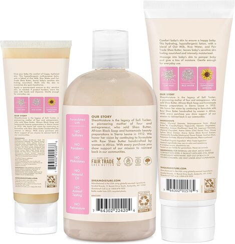 SheaMoisture Baby Gift Set Gift Sets Perfect For New Moms Oat Milk & Rice Water Hypoallergenic in Kuwait