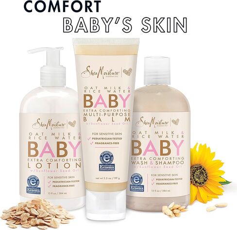 SheaMoisture Baby Gift Set Gift Sets Perfect For New Moms Oat Milk & Rice Water Hypoallergenic in Kuwait
