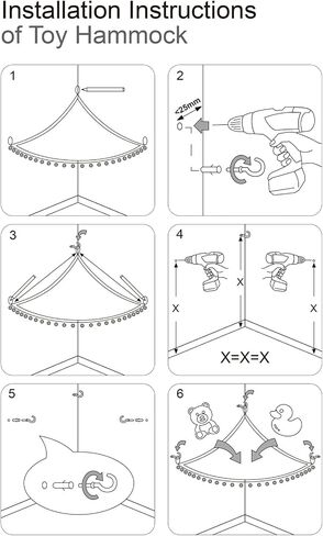 Mkono Stuffed Animal Net or Hammock Hanging Boho Stuff Animals Toy Storage Organizer with Colorful Pom Pom Balls Large Plush Hammock Corner Macrame Toys Holder for Nursery Bedroom Kid's Room, Small in Saudi Arabia
