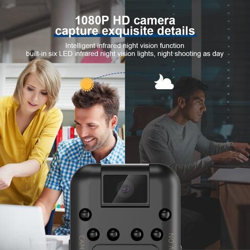 كاميرا الجسم ZAQE بسعة 64 جيجابايت، هيكل بدقة 1080 بيكسل HD وعدسة قابلة للدوران 180 درجة مع رؤية ليلية، وتسجيل حلقة VCR، وكاميرا يتم ارتداؤها على الجسم لتسجيل المحاضرات والاجتماعات والمشي وإرسال البيتزا in Kuwait