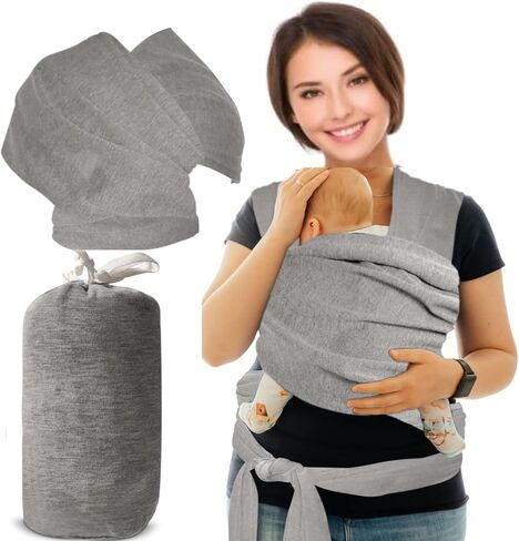 Mutualproducts- حامل أغطية الأطفال، حامل الأطفال حديثي الولادة إلى الأطفال الصغار، غطاء شبكي قابل للتعديل للرضع، مثالي للأطفال حديثي الولادة، قطن فاخر، أفضل هدية لعيد الأم (رمادي فاتح) in Kuwait