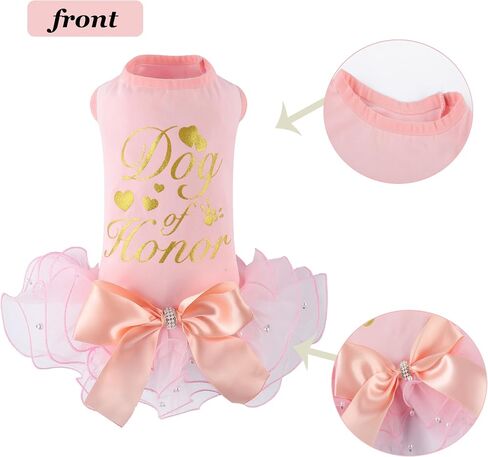 Dogs Glitter Wedding Dresses Tutu Skit for Small Medium Dog Pet Outfit Princess Flower Girl Clothes for Birthday Bridal Halloween Party Costume (Birthday Girl Pink, XS) in Saudi Arabia
