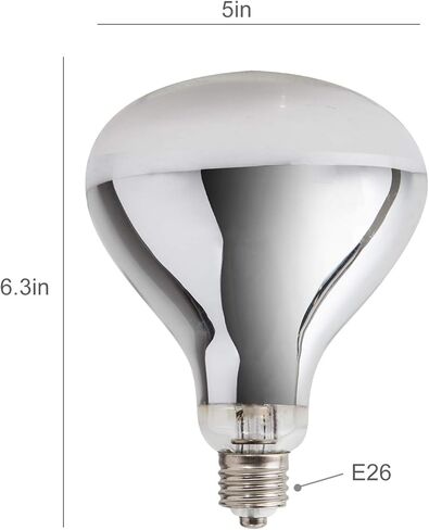 WACOOL مصباح الحرارة للزواحف UVA UVB ضوء الزواحف الكل في واحد، محاكاة كامل الطيف لمبة أشعة الشمس للزواحف البرمائية السلحفاة ثعبان أبو بريص التنين الملتحي استخدام + بطاقة مستشعر UVB قطعة واحدة in Kuwait