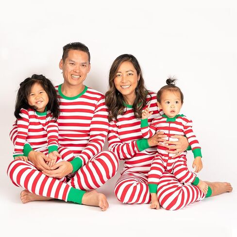Mightly Matching Christmas, Holiday Pajamas,100% Organic Cotton, Fair Trade Certified -Family, Adult, Kid & Toddler Sizes in Saudi Arabia