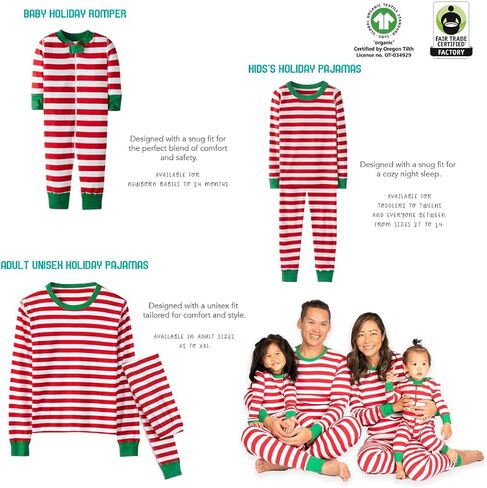 Mightly Matching Christmas, Holiday Pajamas,100% Organic Cotton, Fair Trade Certified -Family, Adult, Kid & Toddler Sizes in Saudi Arabia