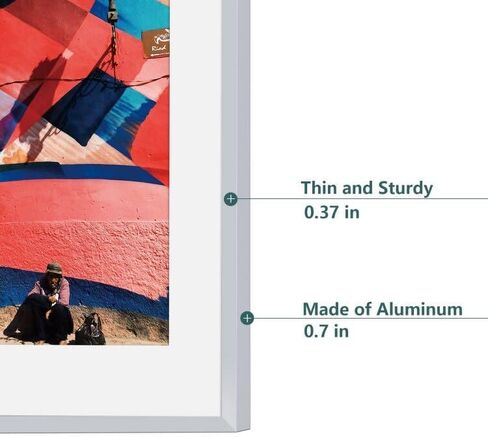 POUKROO A2 Poster Frame,16.5x23.4 Silver Thin Aluminum Picture Frames with Polished Plexiglass,Easy to Hang,Display Picture A2 without Mat or A3 with Mat for Wall Mounting Horizontally and Vertically in Kuwait