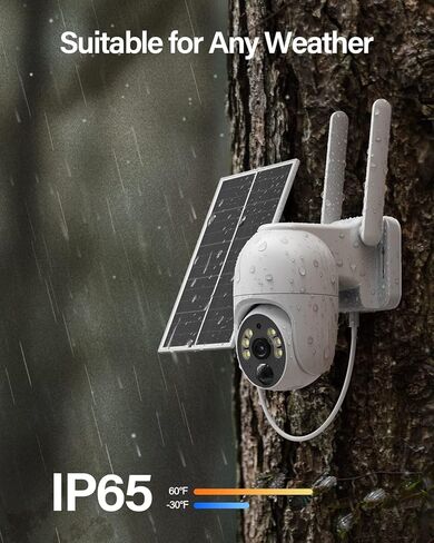 كاميرا أمان خلوية Oculview 4G LTE، لا حاجة إلى واي فاي، كاميرات شمسية أمنية مع بطاقة SIM لاسلكية في الهواء الطلق، فيديو 2K HD، عرض 360 درجة، رؤية ليلية ملونة، حركة PIR in Kuwait