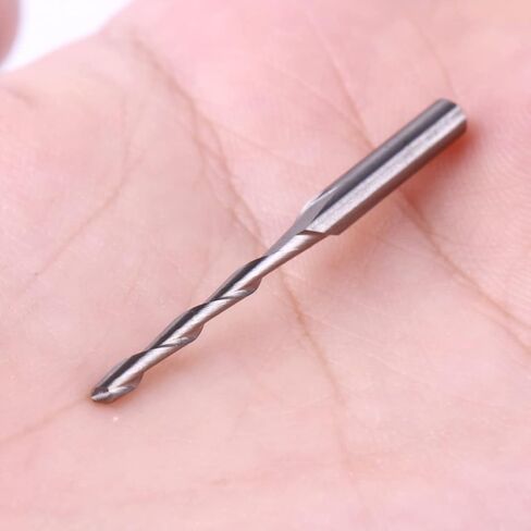 CBRIGHT 9 قطع قاطع مطحنة نهاية كربيد، 3 قطع 1/8 بوصة CNC أدوات التوجيه الفردية + 6 قطع 2 قاطعة طحن ذات حواف فلوت (نوعان) للنايلون، الراتنج، ABS، الأكريليك، PVC، MDF، الخشب الصلب in Kuwait