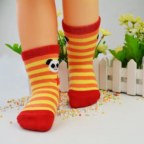 12 Pairs Anti-slip Socks Toddler Socks, HOVEOX Kids Baby Socks Non-Skid Crew Walkers Unisex For 12-36 Months 1-3 Years Baby Boys Girls Lowcut Ankle Cotton Stretch Footsocks Assorted Color Cartoon in Kuwait