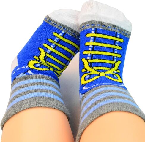 12 Pairs Anti-slip Socks Toddler Socks, HOVEOX Kids Baby Socks Non-Skid Crew Walkers Unisex For 12-36 Months 1-3 Years Baby Boys Girls Lowcut Ankle Cotton Stretch Footsocks Assorted Color Cartoon in Kuwait