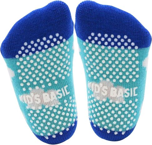 12 Pairs Anti-slip Socks Toddler Socks, HOVEOX Kids Baby Socks Non-Skid Crew Walkers Unisex For 12-36 Months 1-3 Years Baby Boys Girls Lowcut Ankle Cotton Stretch Footsocks Assorted Color Cartoon in Kuwait