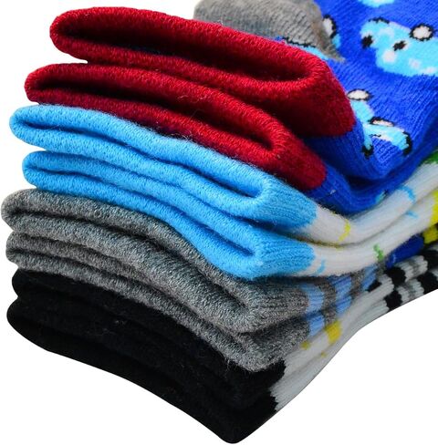 12 Pairs Anti-slip Socks Toddler Socks, HOVEOX Kids Baby Socks Non-Skid Crew Walkers Unisex For 12-36 Months 1-3 Years Baby Boys Girls Lowcut Ankle Cotton Stretch Footsocks Assorted Color Cartoon in Kuwait